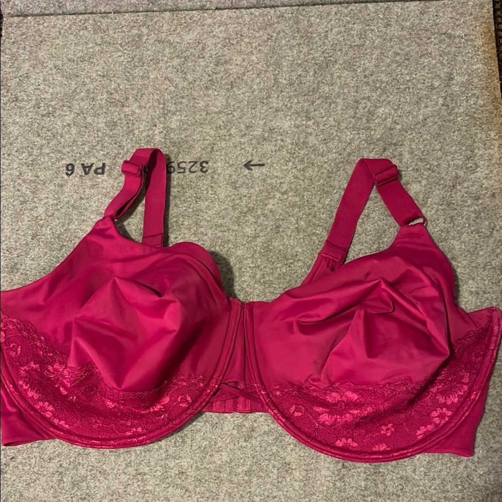 Vanity Fair Dark Pink Full-Coverage Bra with Satin Finish - Picture 3 of 7